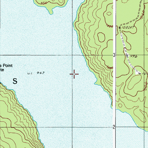 Topographic Map of T3 R12 WELS, ME