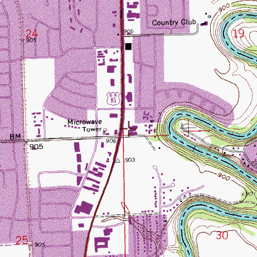 Topographic Map of Villa Maria Long Term Care Facility, ND