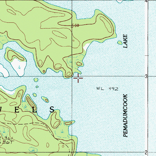 Topographic Map of T1 R10 WELS, ME