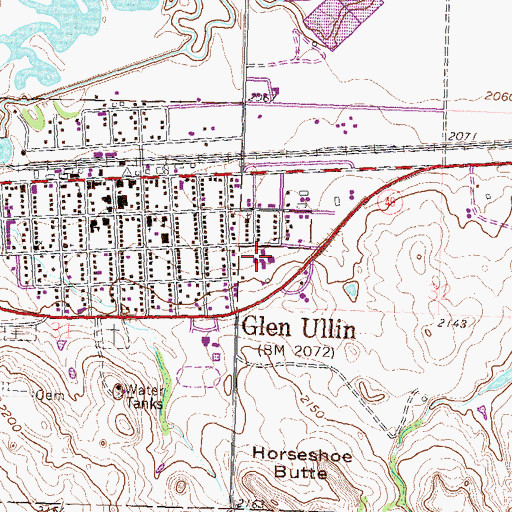 Topographic Map of Marian Manor Healthcare Center, ND
