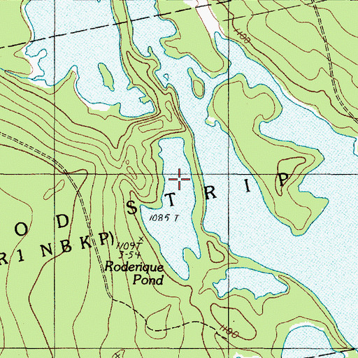 Topographic Map of Rockwood Strip T1 R1 NBKP, ME