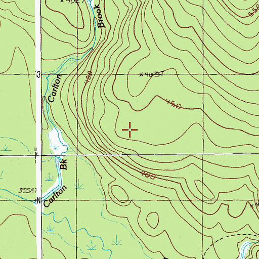 Topographic Map of Molunkus Township, ME