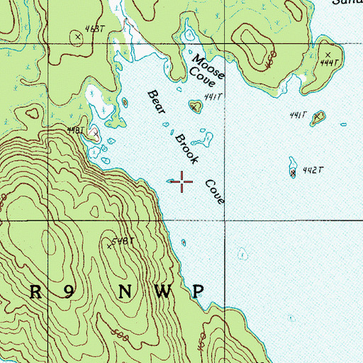 Topographic Map of T4 R9 NWP, ME