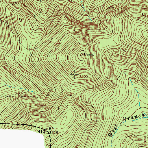 Topographic Map of Merrill Strip Township, ME