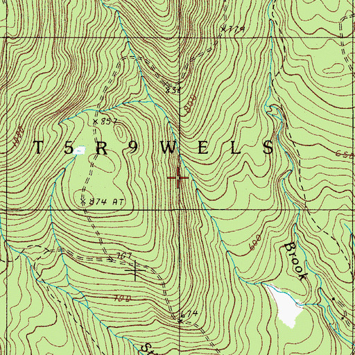 Topographic Map of Ebeemee Township, ME