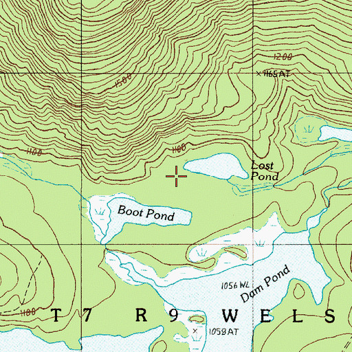 Topographic Map of T7 R9 NWP, ME