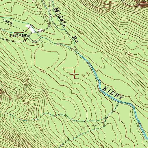 Topographic Map of Kibby Township, ME
