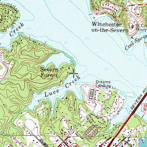 Topographic Map of Brickyard Point, MD