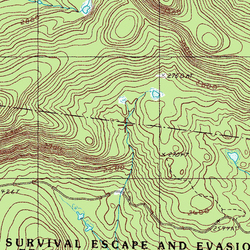 Topographic Map of Redington Township, ME