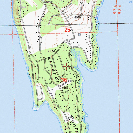 Topographic Map of Lake Almanor Country Club, CA