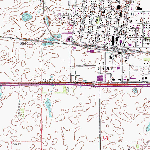 Topographic Map of Good Samaritan Society-Lakota, ND