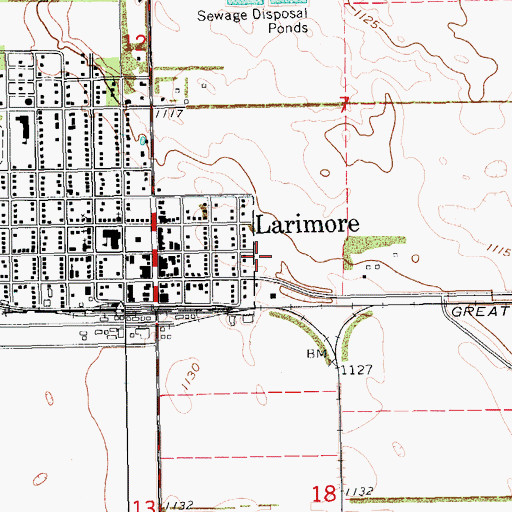 Topographic Map of Good Samaritan Society-Larimore, ND