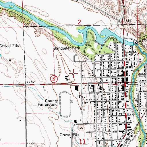 Topographic Map of Parkside Lutheran Home, ND