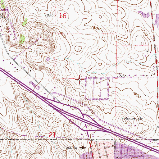 Topographic Map of Dakota Alpha Nursing Home, ND