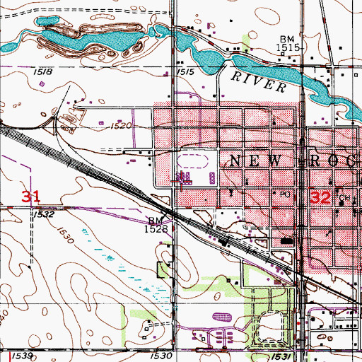 Topographic Map of Lutheran Home of the Good Shepherd, ND