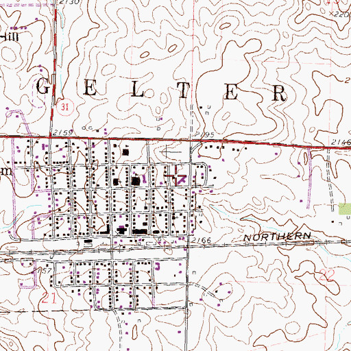 Topographic Map of Elm Crest Manor, ND