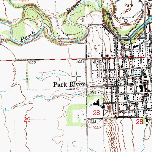 Topographic Map of Good Samaritan Society-Park River, ND