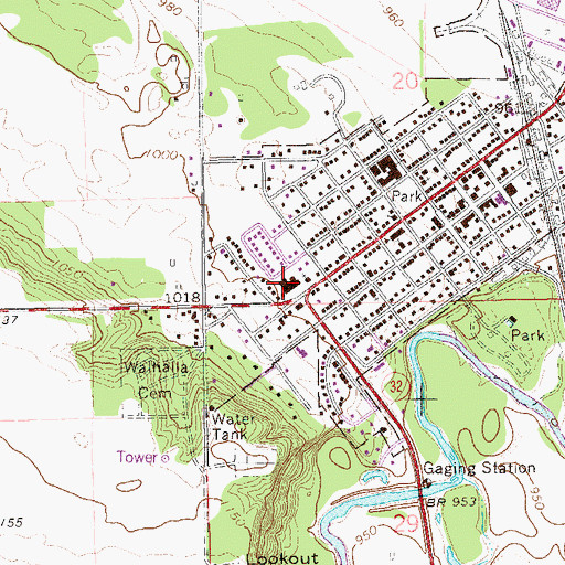 Topographic Map of Pembilier Nursing Center, ND