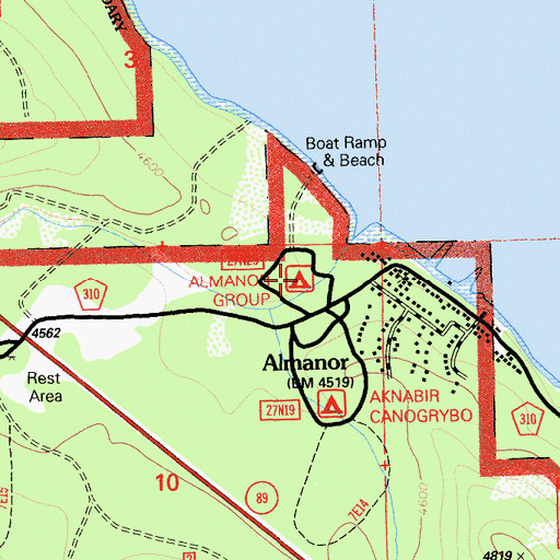 Topographic Map of Aknabir Canogriybd, CA