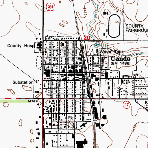 Topographic Map of Pioneer Foundation Museum, ND