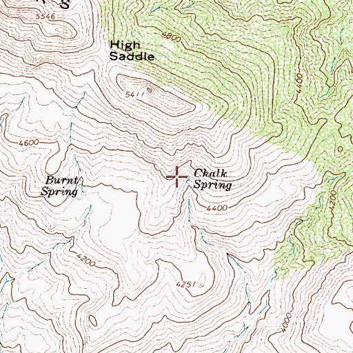 Topographic Map of Chalk Spring, AZ