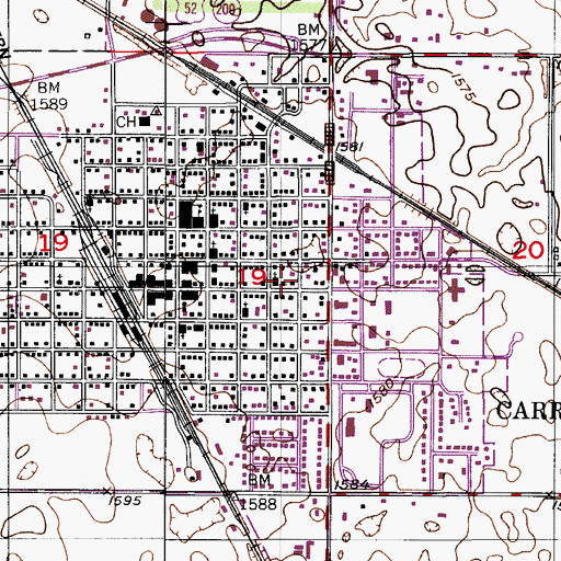 Topographic Map of Putnam House Museum, ND