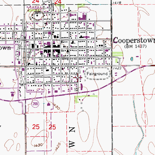 Topographic Map of Griggs County Historical Museum, ND