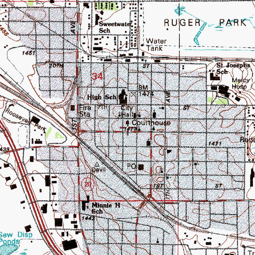 Topographic Map of North Dakota Maritime Museum, ND