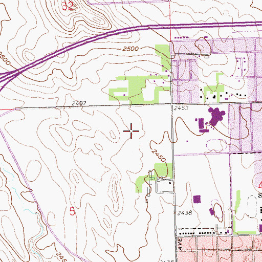 Topographic Map of West River Community Center, ND