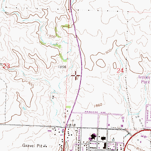 Topographic Map of Pfennig Wildlife Museum, ND