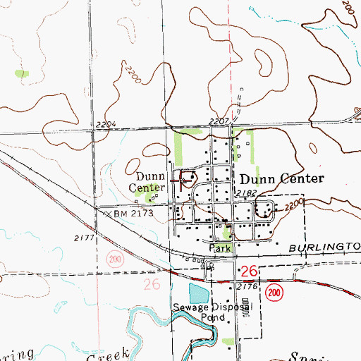 Topographic Map of Dunn County Historical Museum, ND