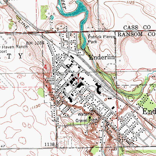 Topographic Map of Enderlin Museum, ND