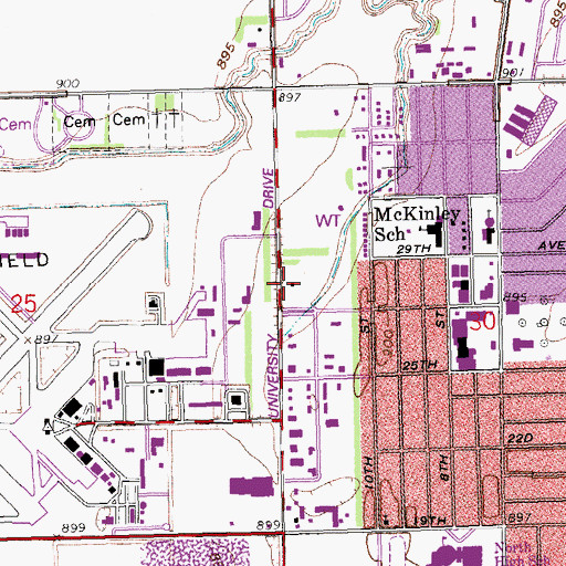 Topographic Map of Children's Museum at Yunker Farm, ND