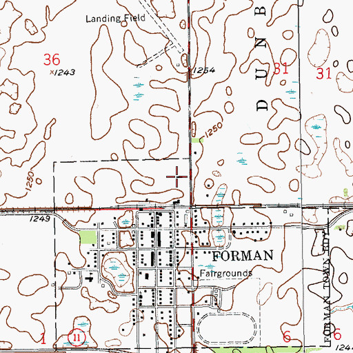 Topographic Map of Sargent County Museum, ND