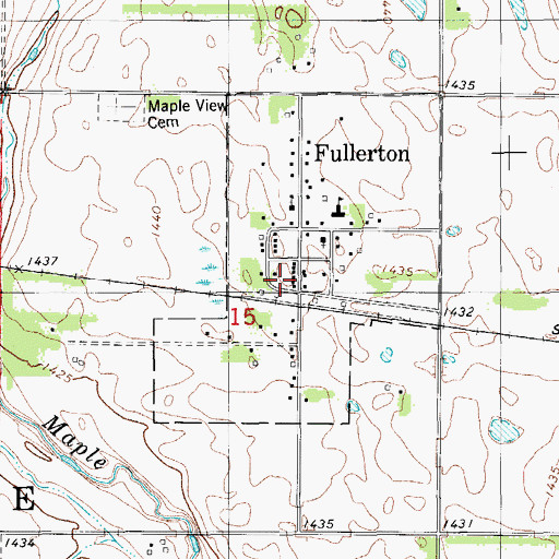 Topographic Map of Rosebud School Museum, ND
