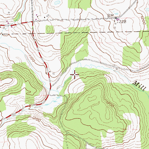 Topographic Map of Stephen Foster Lake, PA