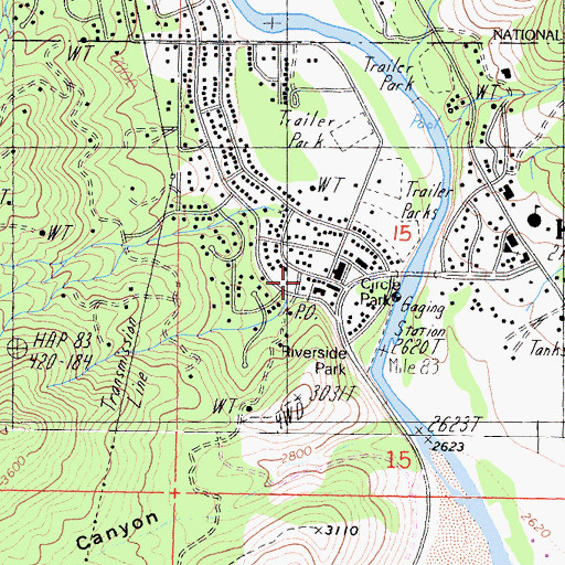 Topographic Map of Cannell Meadow District Ranger Office, CA