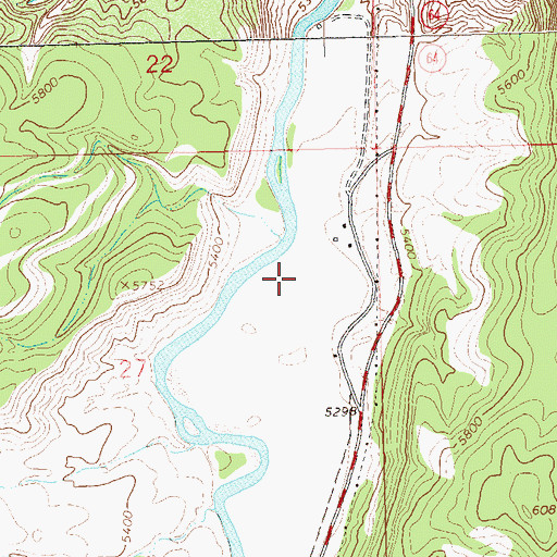 Topographic Map of Kenney Reservoir, CO