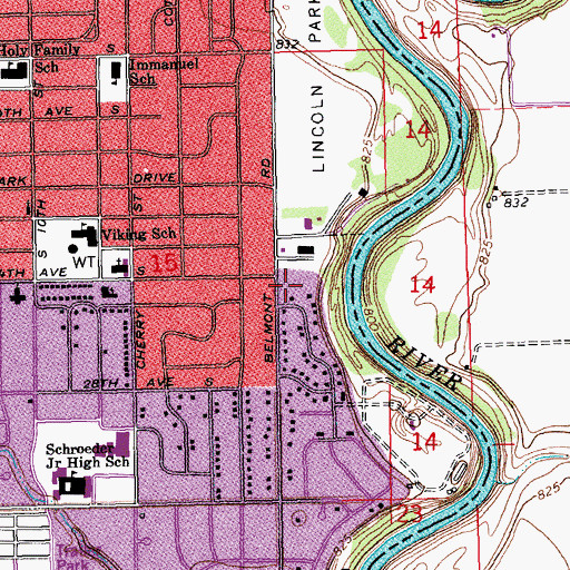 Topographic Map of Myra Museum, ND