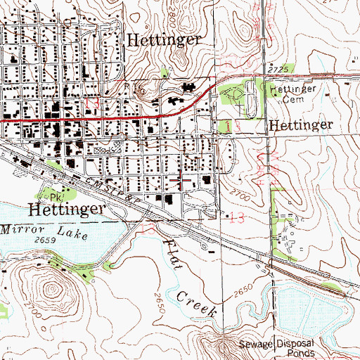 Topographic Map of Dakota Buttes Museum, ND