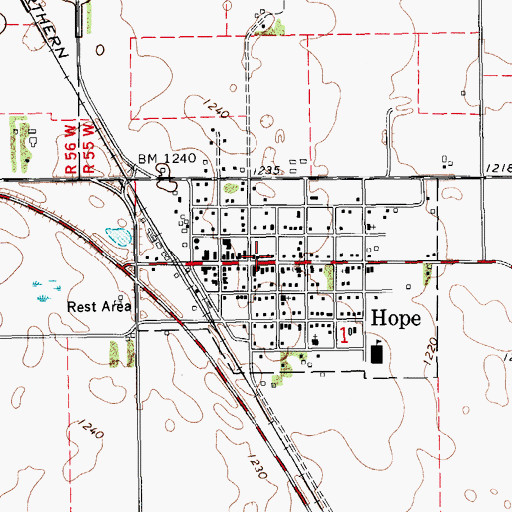 Topographic Map of Steele County Museum, ND