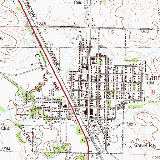 Topographic Map of Emmons County Museum, ND
