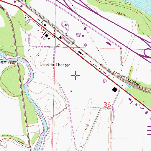 Topographic Map of Dacotah Speedway, ND