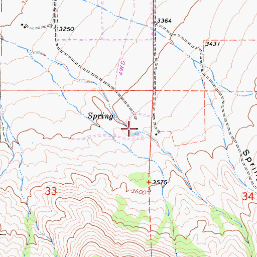 Topographic Map of Gleason Ranch, CA
