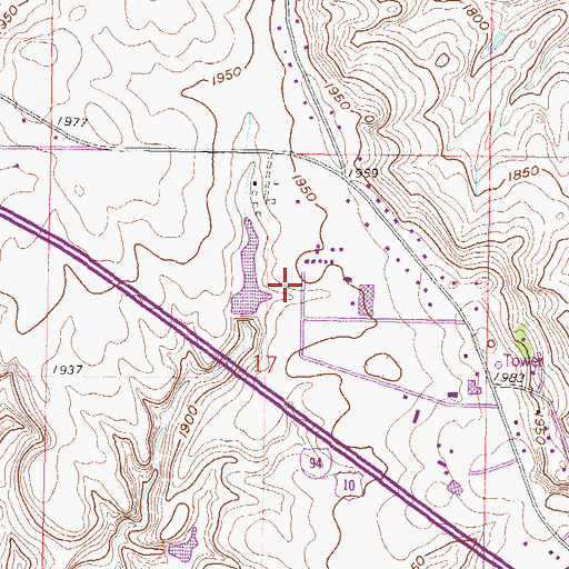 Topographic Map of North Dakota State Railroad Museum, ND