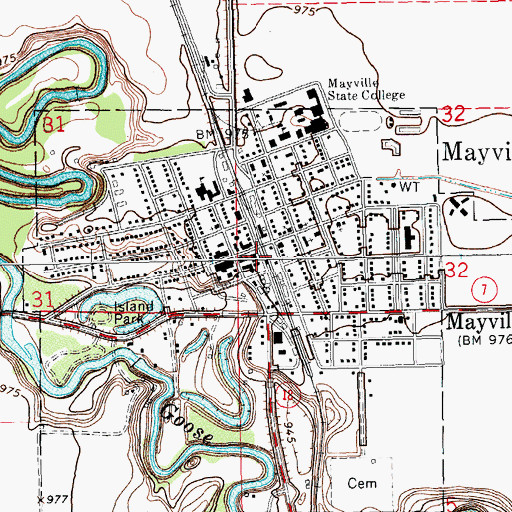 Topographic Map of Goose River Heritage Center Museum, ND