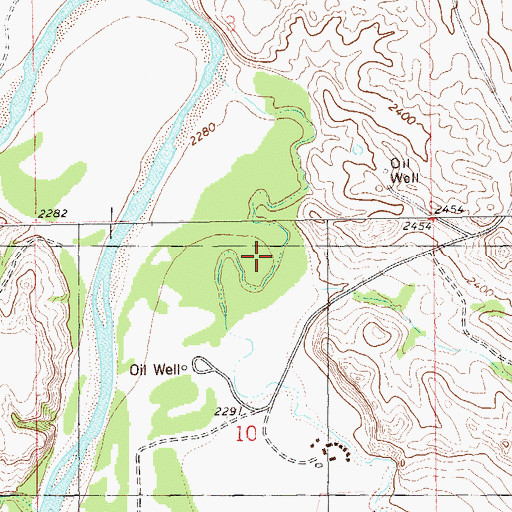 Topographic Map of Bully Pulpit Golf Course, ND