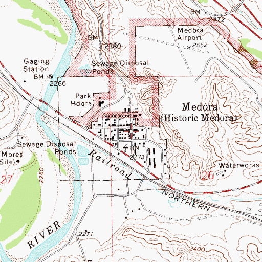 Topographic Map of Harold Schafer Heritage Center, ND