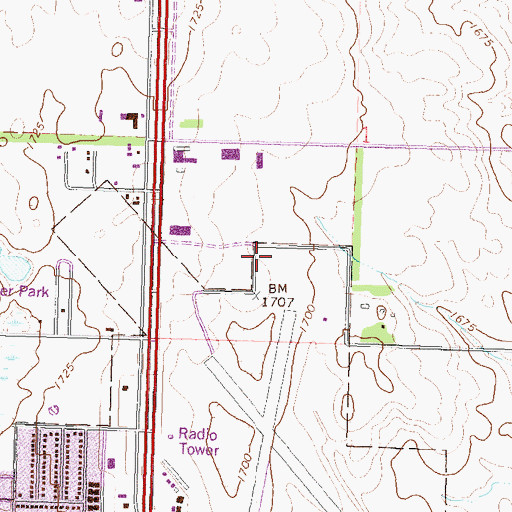 Topographic Map of Dakota Territory Air Museum, ND