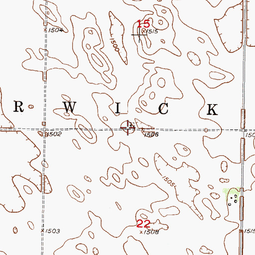 Topographic Map of Pioneer Cemetery, ND